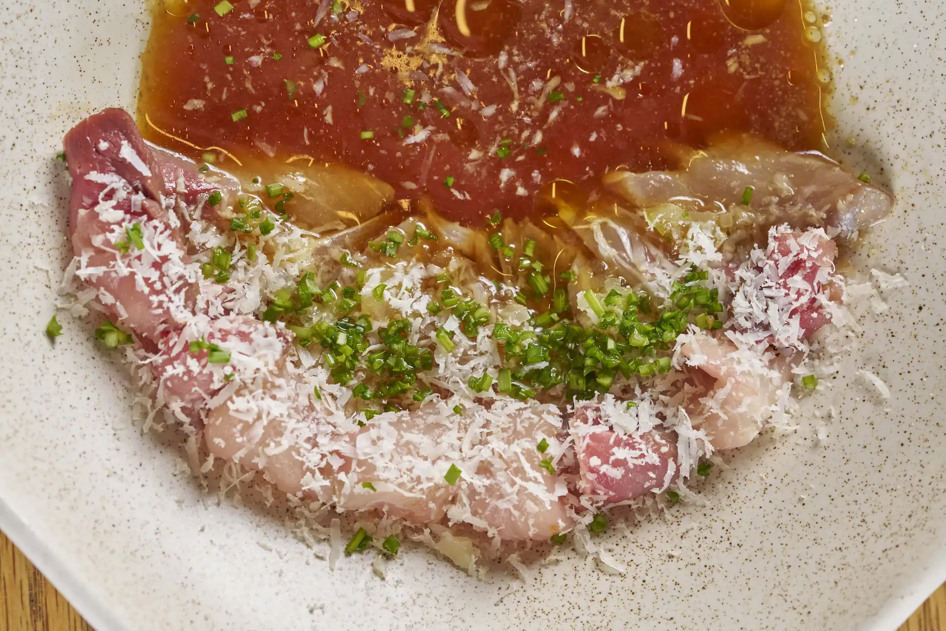 Gourmet dishes served at Ukai, Conrad Tulum Riviera Maya.