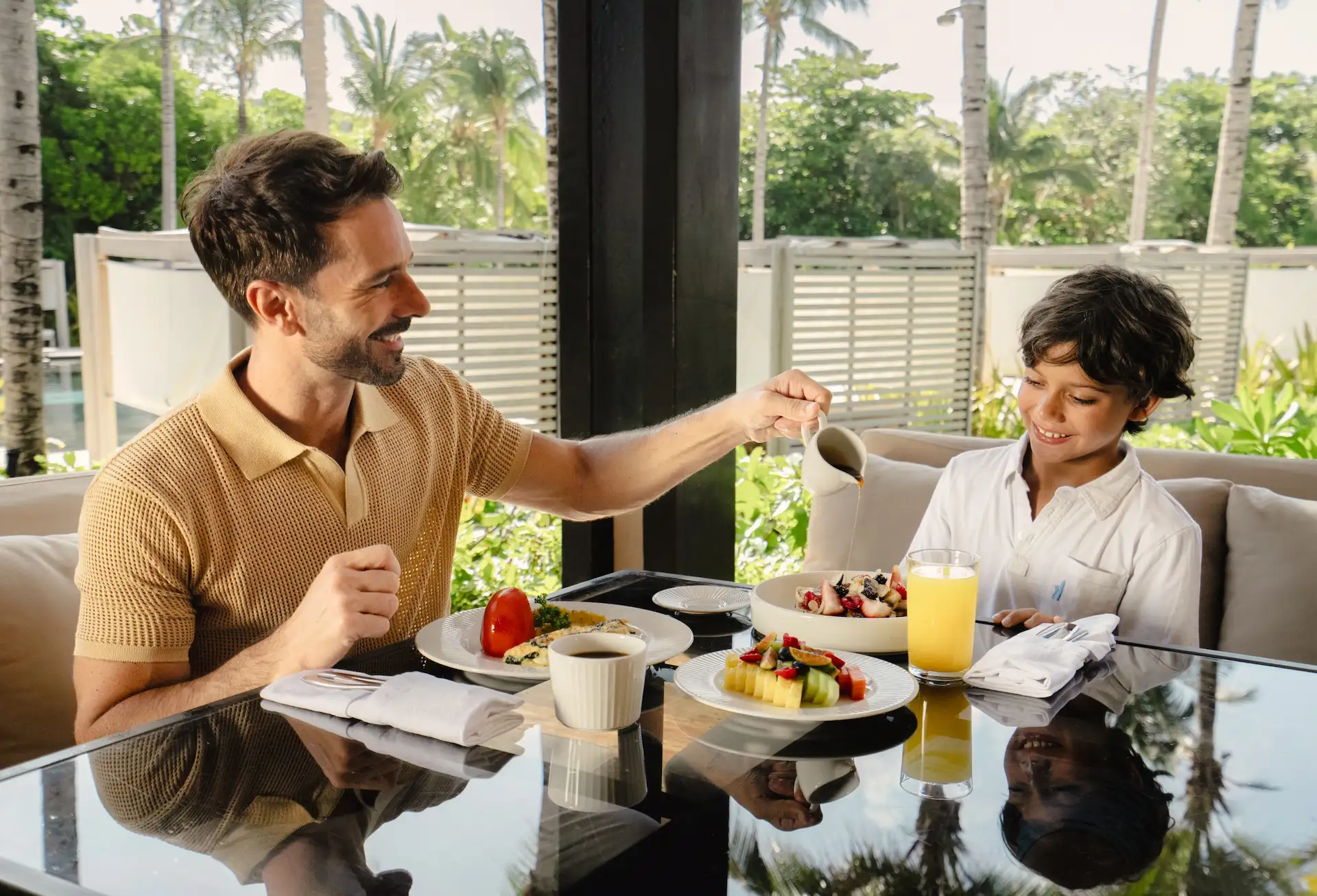 Worldwide recognized breakfast, at Arbolea restaurant, Conrad Tulum Riviera Maya