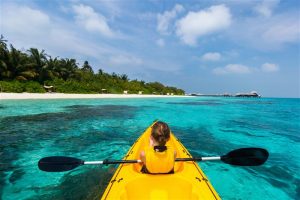 Girl in a kayak