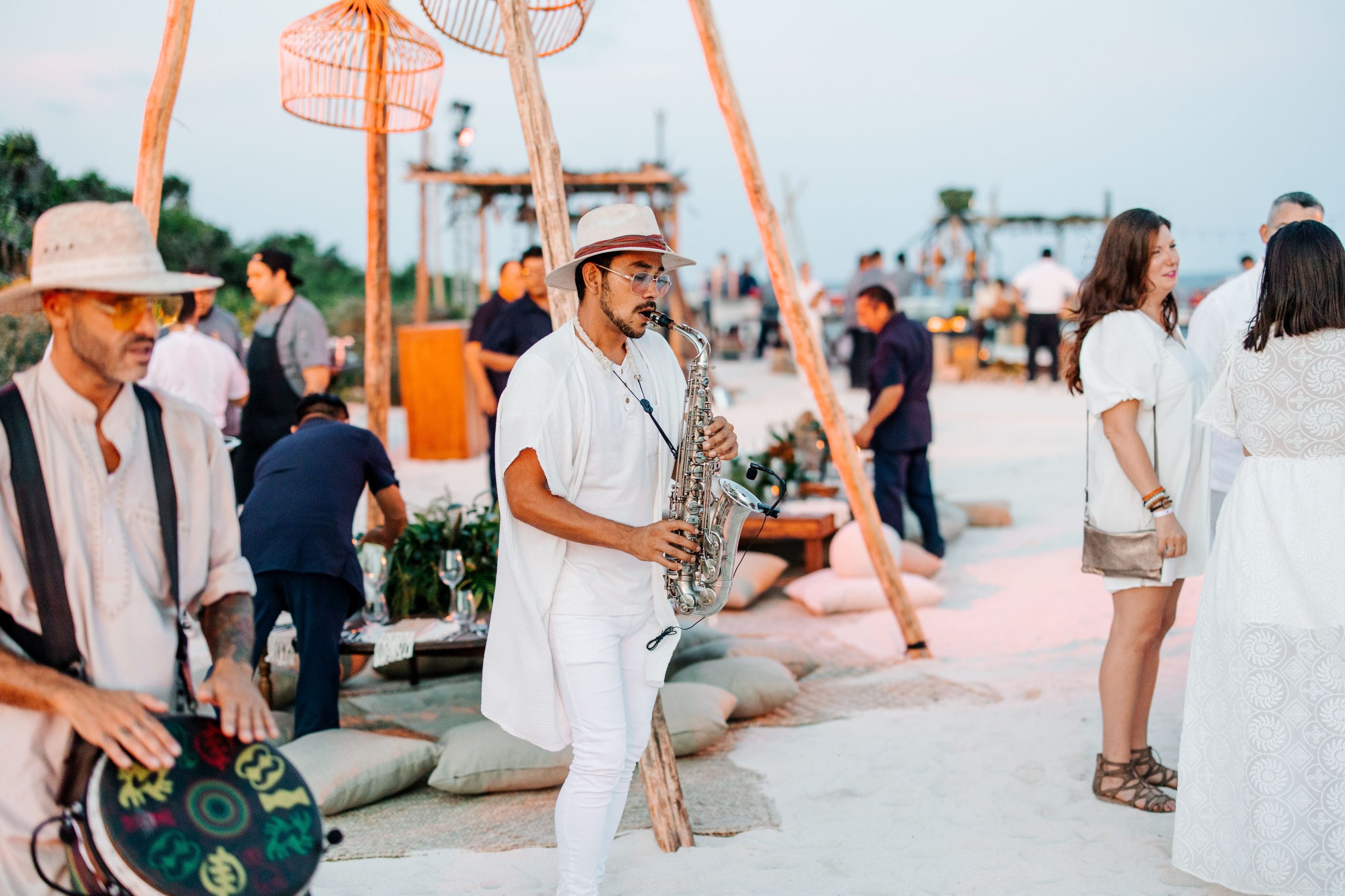 Conrad Tulum Riviera Maya Beach Party. Celebrations in Tulum.