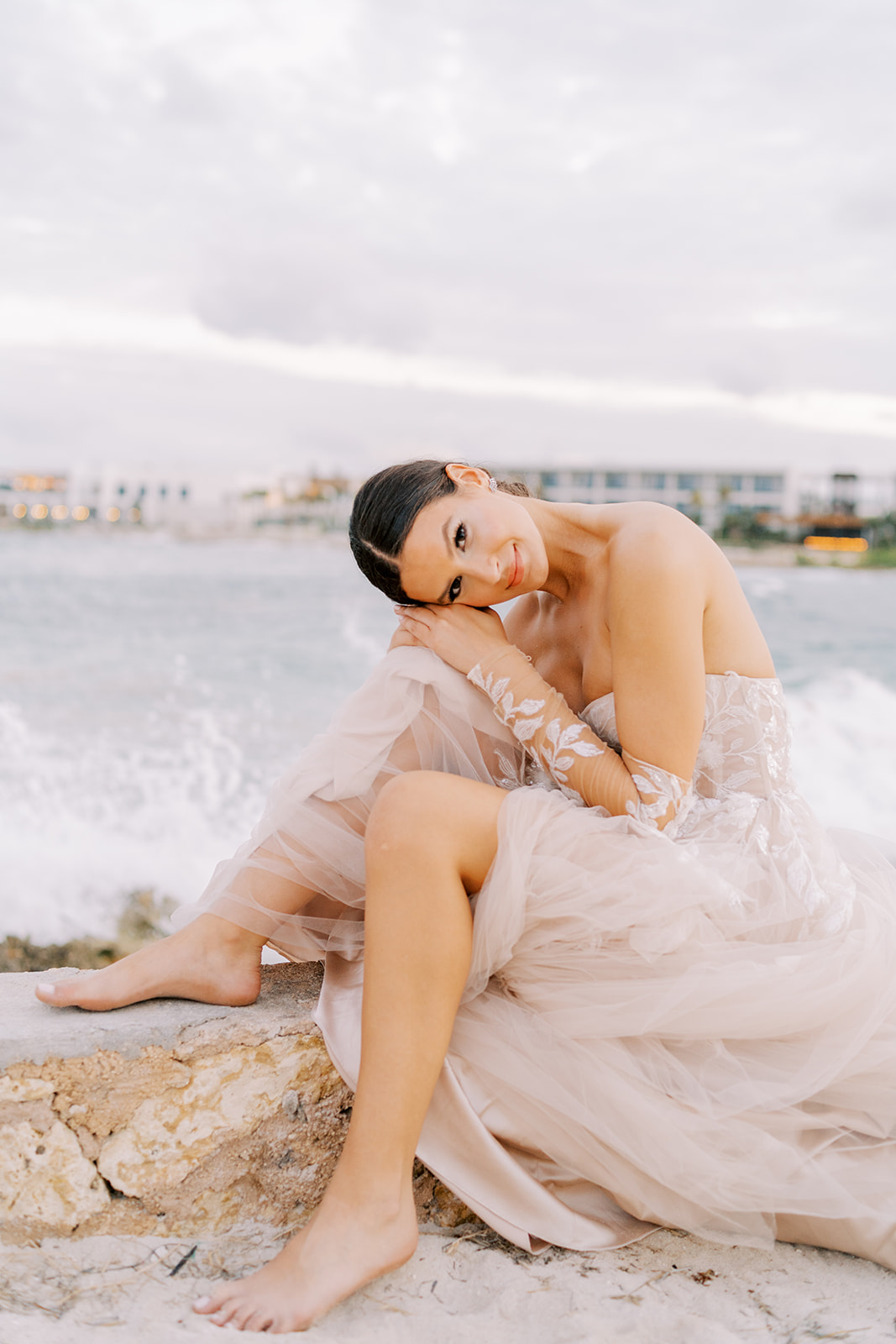 Conrad Tulum Riviera Maya, Wedding and Celebrations. Beach Celebration Setup for Bride pictures. Best place to get married.