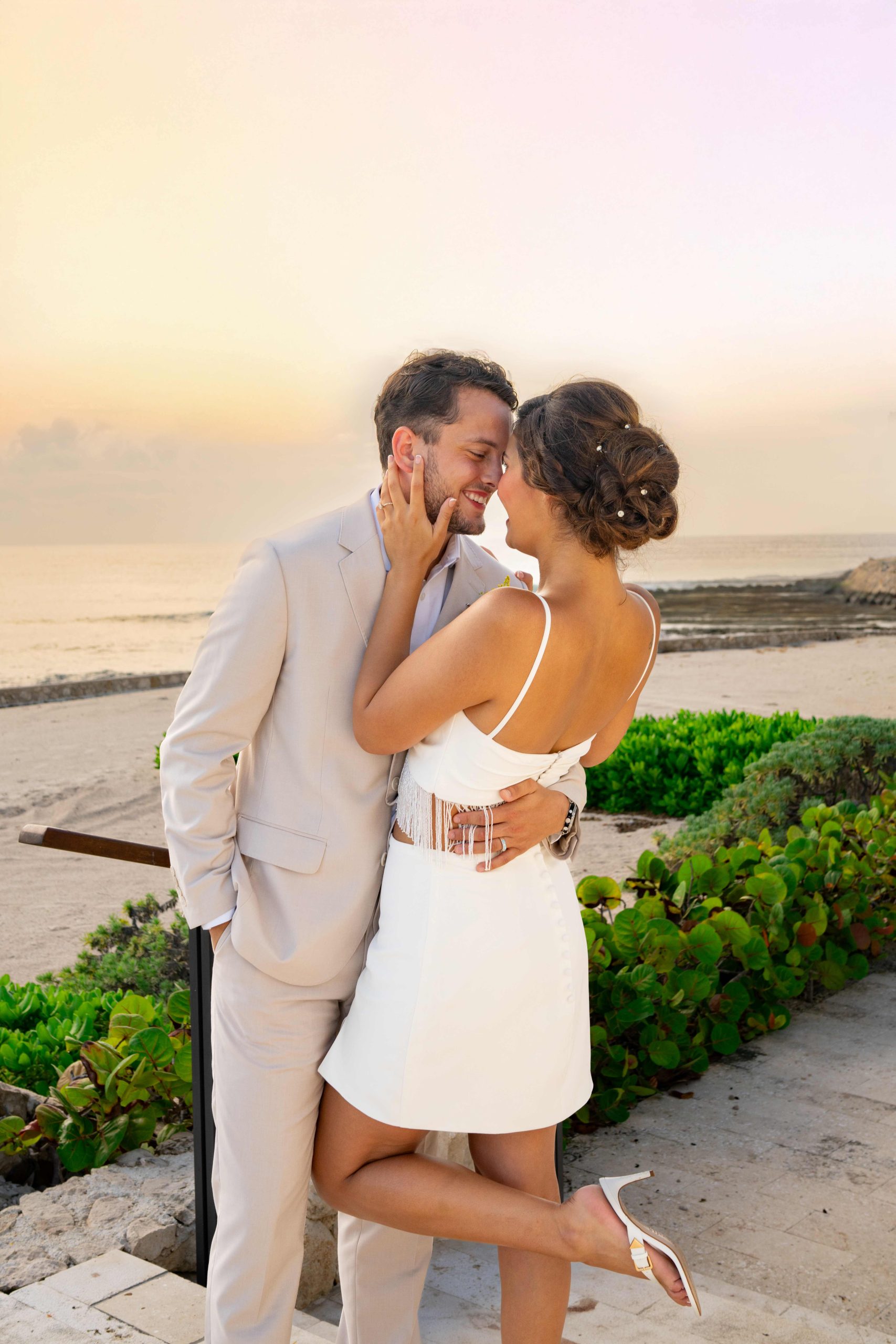 Conrad Tulum Riviera Maya, Wedding and Celebrations. Beach Celebration Setup for Bride pictures. Best place to get married.