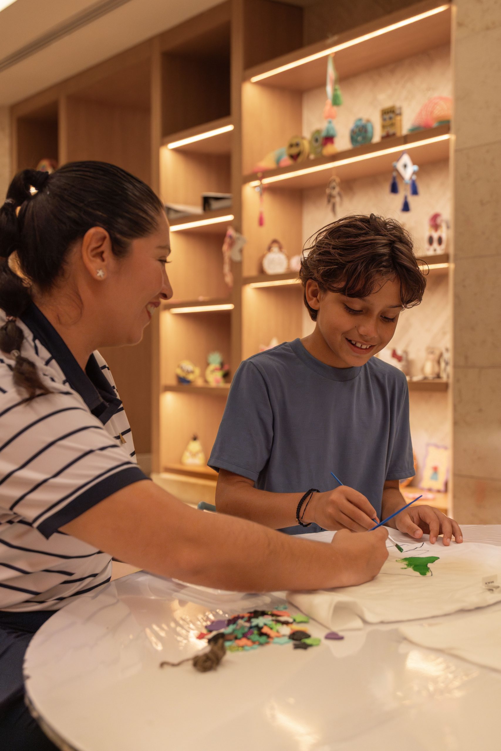 Family activities during the festive program at Conrad Tulum Riviera Maya.