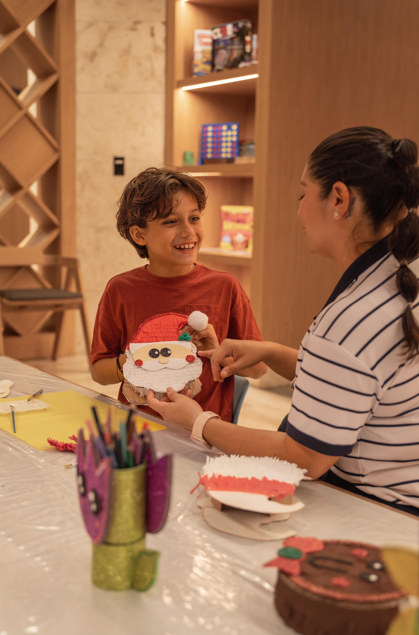 Family activities during the festive program at Conrad Tulum Riviera Maya.