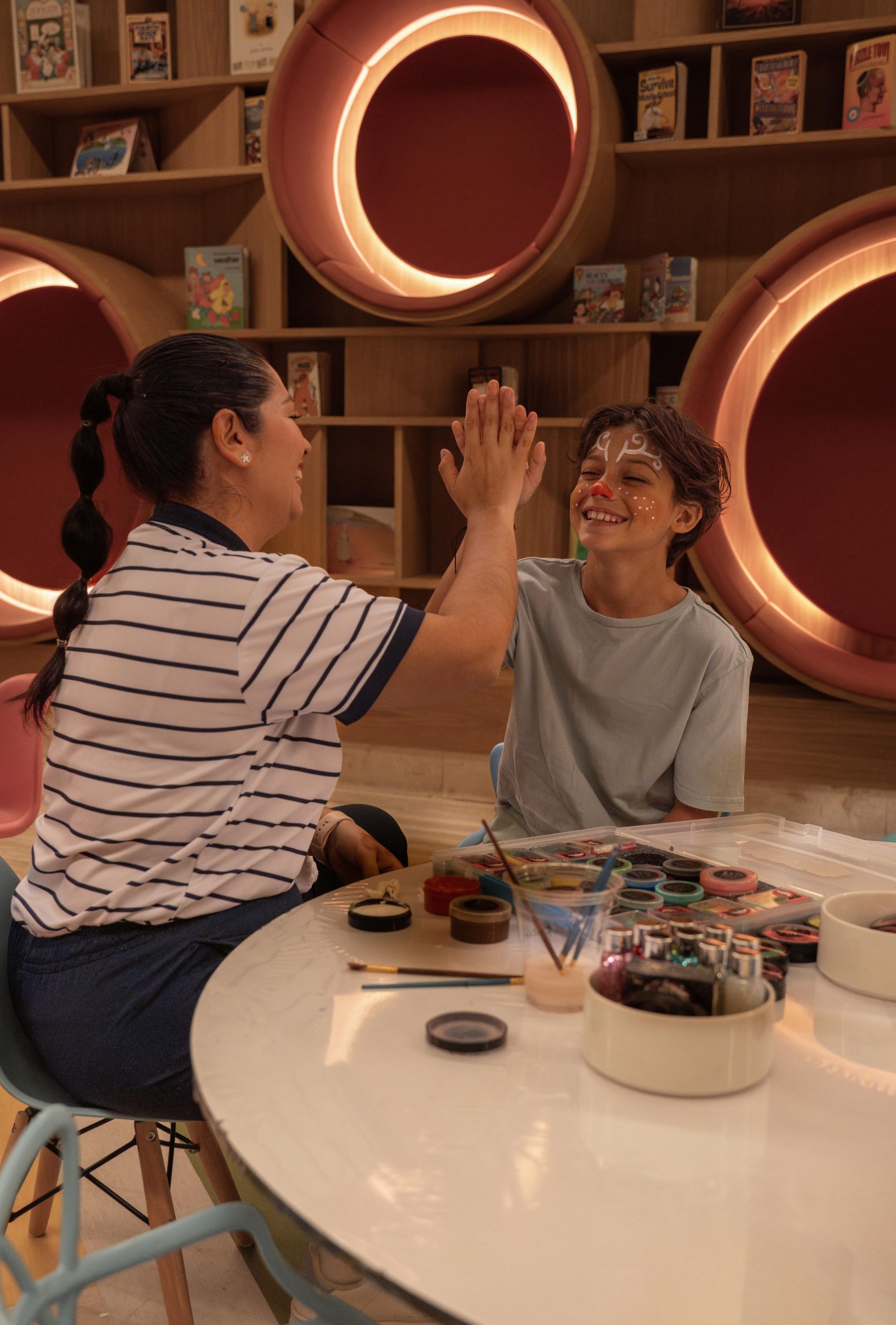 Family activities during the festive program at Conrad Tulum Riviera Maya.