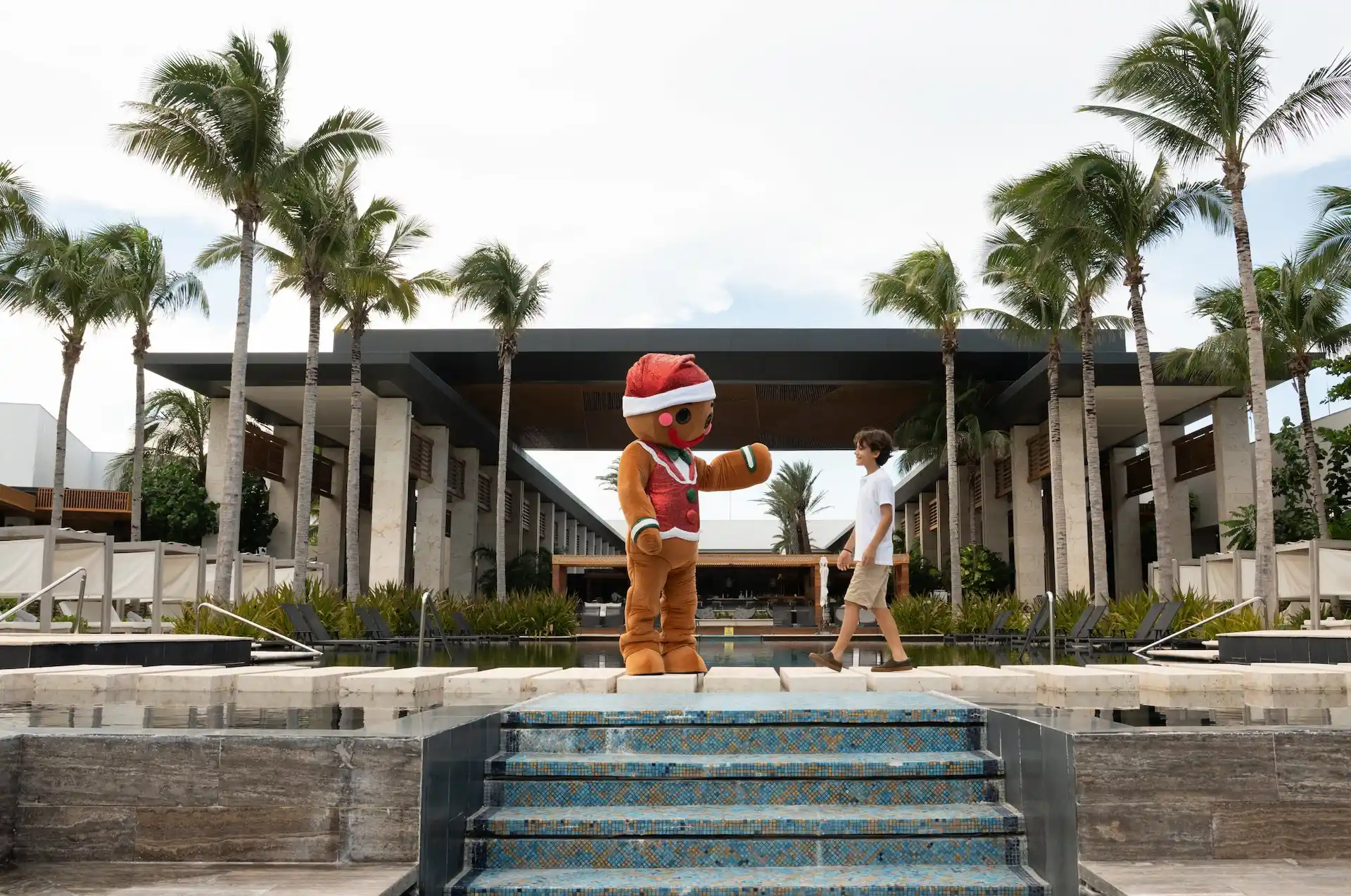 Family activities during the festive program at Conrad Tulum Riviera Maya.
