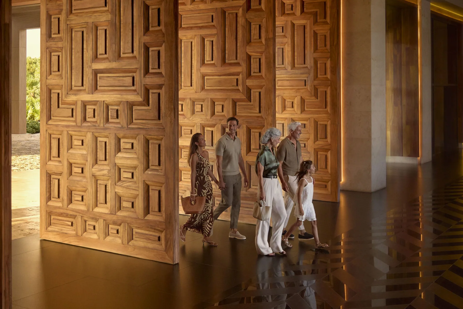 Conrad Tulum Riviera Maya, Family Friendly Vacation. Kids friendly luxury resort, arrival experience. Lifestyle Brand Photo.